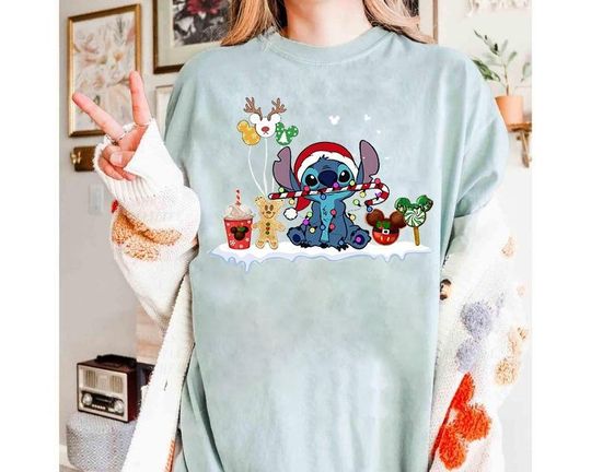 Discover Stitch Christmas Shirt, Christmas Mickey Shirts, Stitch Shirt, Disney Shirt, Disney Christmas Shirt, Christmas Shirt, Disney Matching Shirts