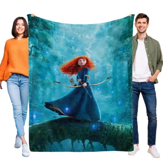 Discover Brave Merida Fleece Blanket For Sofa Bed, Merida Disney Blanket