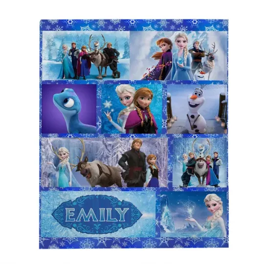 Discover Disney Frozen Elsa Anna & Friends Christmas Gifts Customize Fleece Blanket