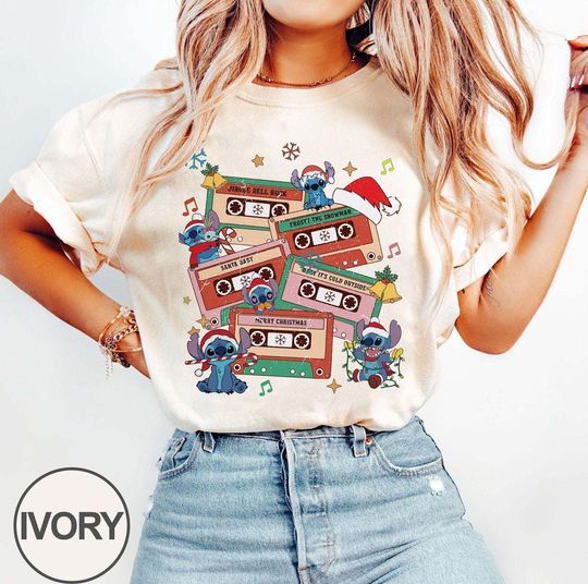Discover Retro Merry Stitchmas Shirt, Stitch Christmas Shirt, Disney Christmas Shirt, Christmas Shirt for Kid, Disneyland Christmas, Christmas Gift