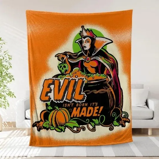 Discover Disney Evil Queen Halloween Evil Isn't Born It's Made Apple Poiso Fleece Blanket