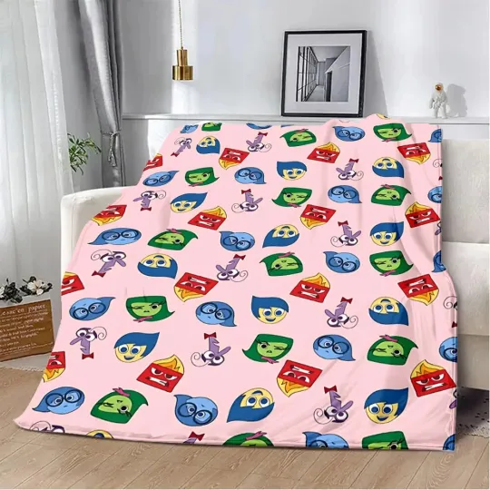 Discover Inside Out2 Movie Cartoon Blanket, Disney Fleece Blanket