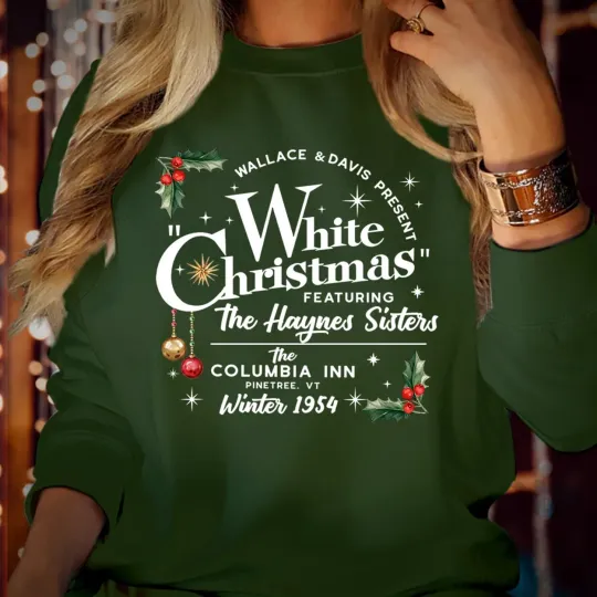 White Christmas Bob and Davis Festive Xmas Sweatshirt