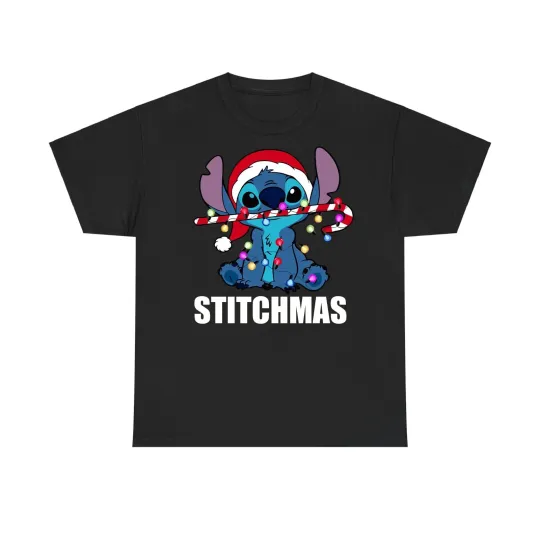 Stitchmas Christmas t-shirt, Funny lilo and stitch Cartoon  Xmas Tee