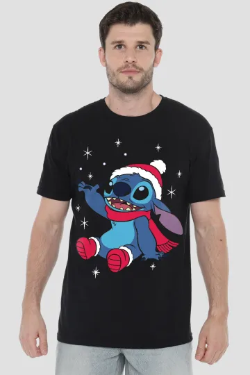 Discover Lilo  Stitch Christmas Snowflakes - Mens T-Shirt S-2XL