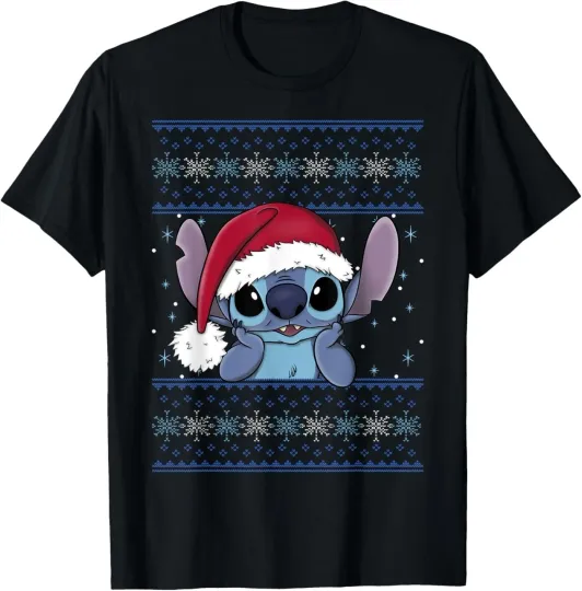 Discover Lilo & Stitch Christmas Stitch Ugly Sweater Style T-Shirt