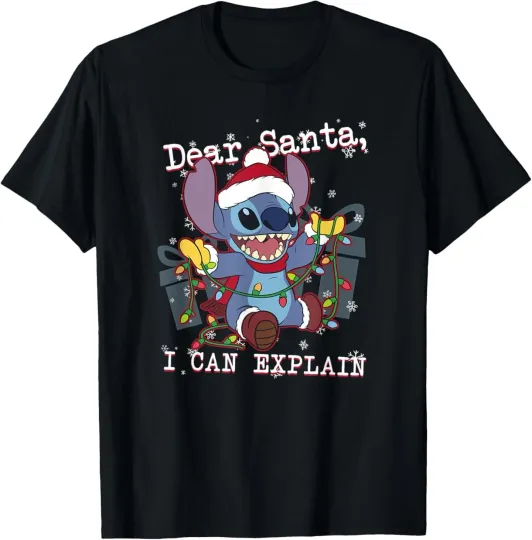 Discover Lilo & Stitch Christmas Dear Santa, I Can Explain Short Sleeve T-Shirt