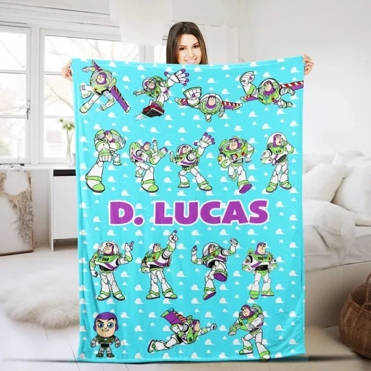 Discover Personalized Disney Toy Story Buzz Lightyear Fleece Blanket
