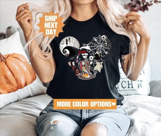 Nightmare Before Christmas Shirt Jack and Sally Disney Halloween Shirt Oogie Boogie Jack Skellington Tees