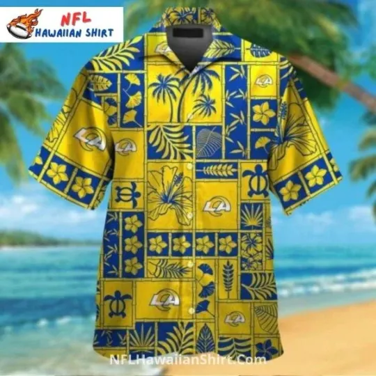Discover Los Angeles Raams Aloha Yellow Floral football Hawaiian Shirt, Gift for Fan
