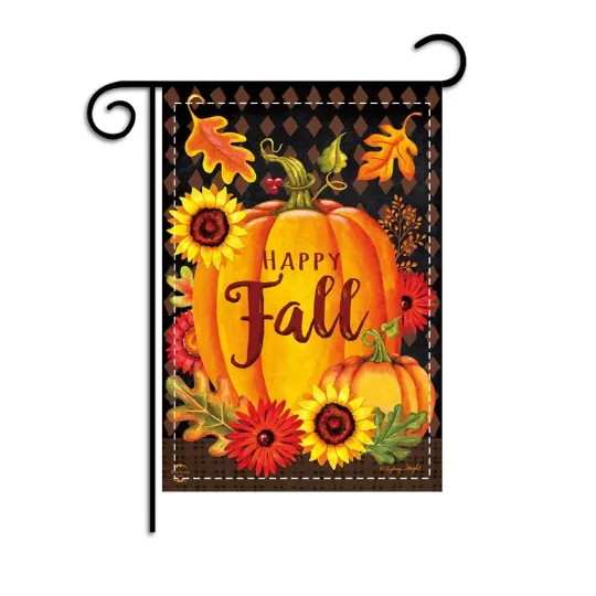 Happy Fall Double Sided Garden Flag for Thanksgiving Decor
