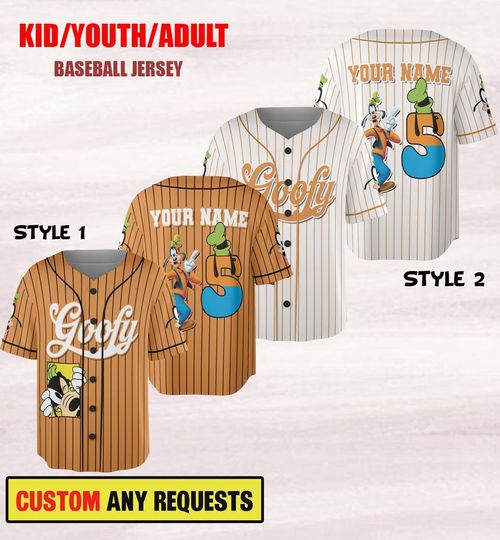 Discover Custom Goofy Baseball Jersey, Custom Goofy Baseball Jersey, Baseball Jersey, Goofy Birthday Gift