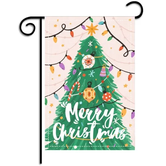 Discover Double Sided 12x18 Inch Yard Flag tree christmas decorations garden flag