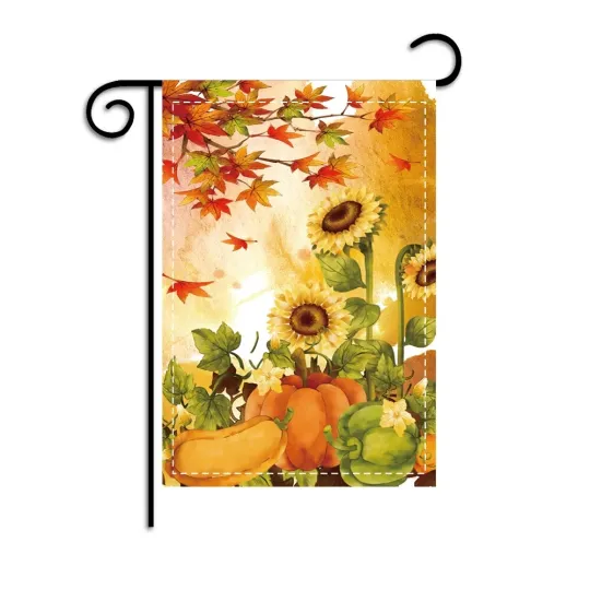 Double-Sided Sunflower Garden Flag for Thanksgiving Yard Decor