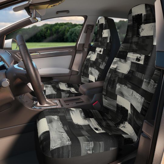 Discover Goth Car Seat Covers, Gothic Patchwork Car Seat Cover, Faux Quilt Crochet Car Seat Cover, Vintage Retro Goth Cute Car Accessories for Women