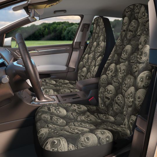 Discover Gothic Car Seat Covers, Goth Car Seat Cover Set, Creepy Witchy Car Seat Protector, Cute Car Accessories Women, Weirdcore Goth Car Seat Cover