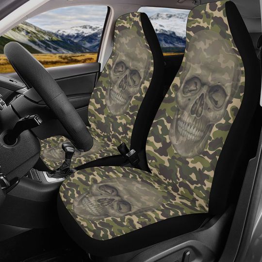 Discover Skull Car Seat Cover car mat full set, Halloween car seat cover mat, Gothic  skull car mat, skeleton gothic skull mat seat protector for car
