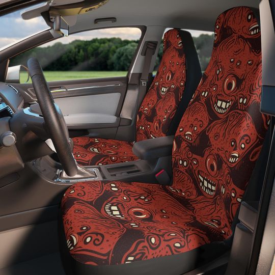Discover Gothic Car Seat Covers, Goth Car Seat Cover Set, Creepy Witchy Car Seat Protector, Cute Car Accessories Women, Weirdcore Goth Car Seat Cover