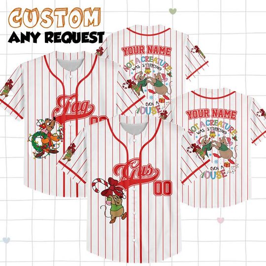 Discover Custom Disney Jaq And Gus Christmas Jersey