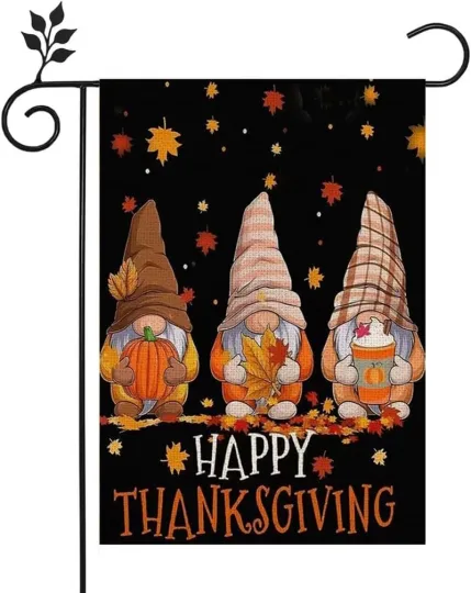 Fall Gnomes Garden Flag Vertical Double-Sided Outdoor Decor