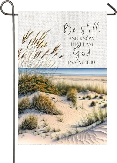 Discover Christian Garden Flag Double Sided Be Still and Know Psalm