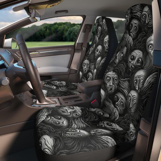 Discover Gothic Car Seat Covers, Goth Car Seat Cover Set, Creepy Witchy Car Seat Protector, Cute Car Accessories Women, Weirdcore Goth Car Seat Cover