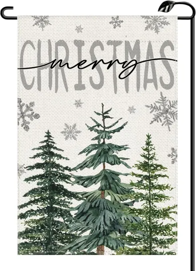 Christmas Pine Tree Garden Flag Vertical Double-Sided