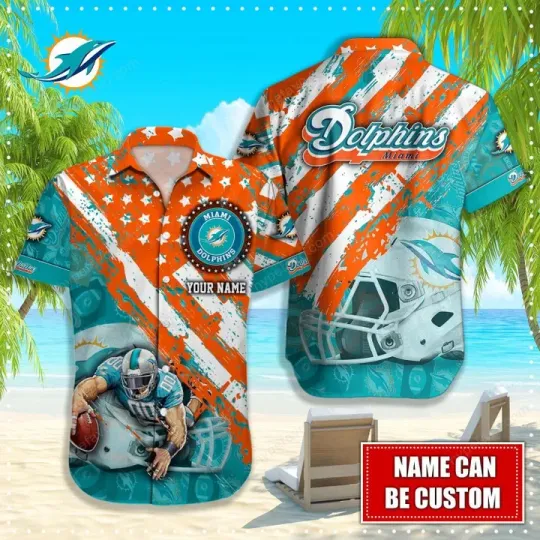 Miami Dollphiins All-Star Custom Hawaiian Shirt Summer Aloha, Gift for Fan