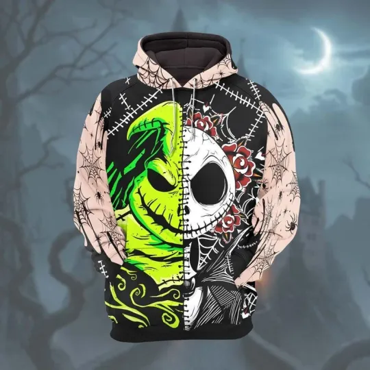 Skellington Oogie Boogie 3D Hoodie Leggings - Halloween Disney Print
