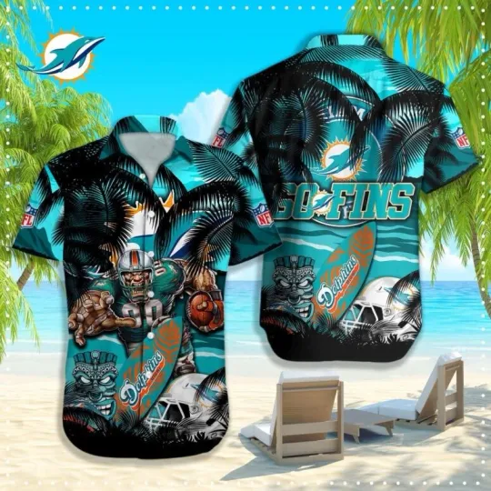 Discover Miami Dophiins Warrior Spirit Beach Vacation Hawaiian Shirt Summer Aloha, Gift for Fan