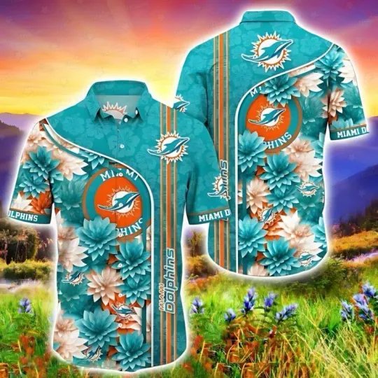 Miami Dophiins Floral Dream Hawaiian Shirt, Gift for Fan