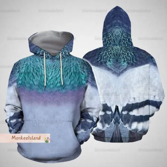 Discover Halloween Pigeon Cosplay 3D Hoodie, Unisex Funny Pigeon Costume