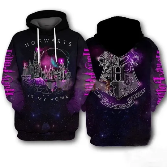 Discover Harry Potter Hogwarts Geometric 3D Hoodie
