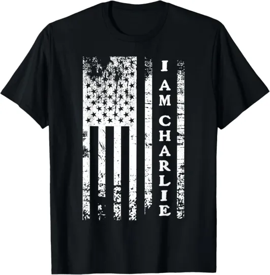 Discover I AM Charlie Distressed American Flag Unisex T-Shirt