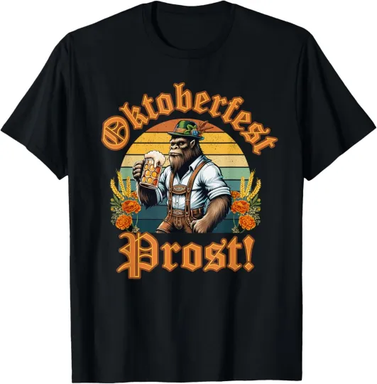 Discover German Bigfoot Lederhosen Oktoberfest T-Shirt