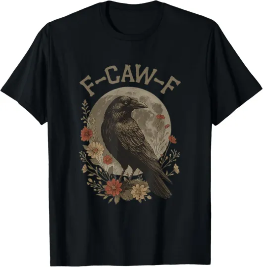 Discover Funny Black Crow Raven Bird Graphic Unisex T-Shirt