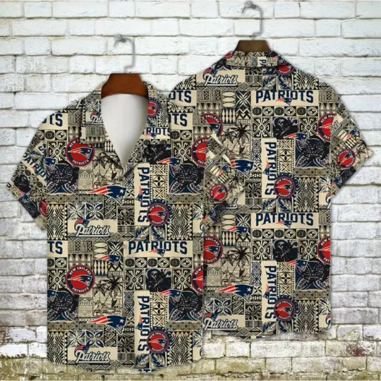 Discover New England Patriots Tropical Touch Hawaiian Shirt Unisex S-5XL