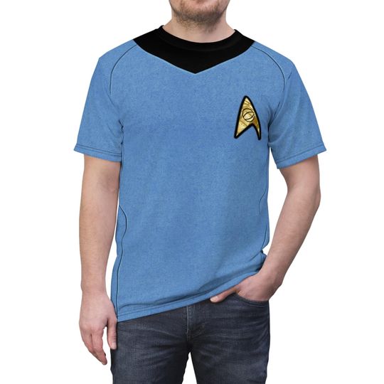 Discover Starfleet Officer Blue Unisex Shirt, Science Costume, Federation Cosplay, Starships Apparel, Science Fiction Original Series Outfits