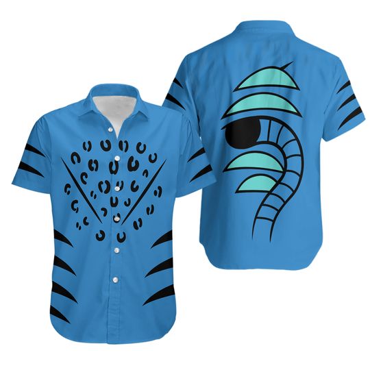 Derpy Tiger Costume Hawaiian Shirt, Demon Hunter Cosplay Shirt, Demon Hunters Halloween Shorts, Halloween Kpop Movie Fan Gifts