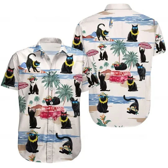Discover Cat Hawaiian Shirt, Funny Cat Shirt, Cat Lovers Gift Shirt