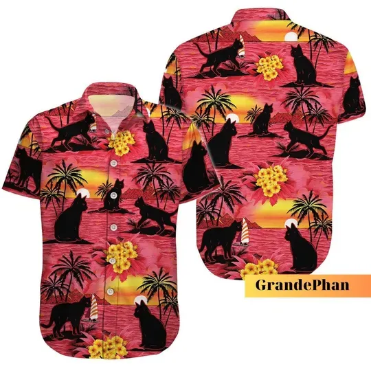 Discover Cat Hawaiian Shirt, Funny Cat Shirt, Cat Lovers Gift Shirt
