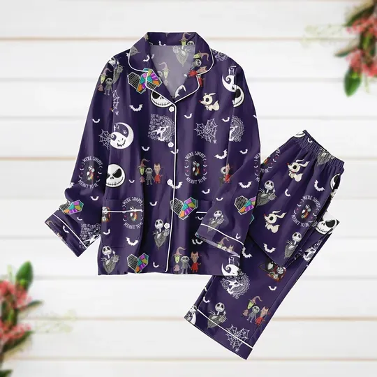Nightmare Before Christmas Halloween Pajamas, Lock Shock Barrel Women Pajamas, Horror Movie Pajamas Set, Halloween Gift