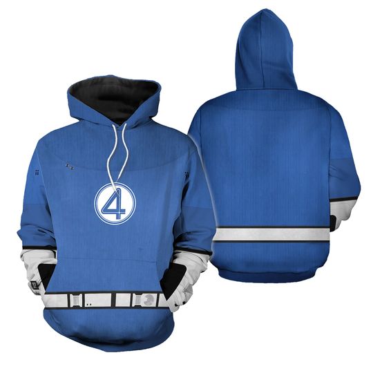 Reed Richards Mister Fantastic 3D Hoodie, Fantastic Four First Steps Hoodie Joggers Sets, Avengers Costume Shirt, Hero Cosplay Costume Tee