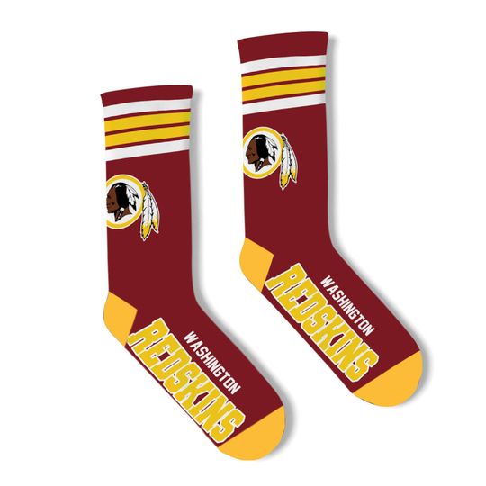 Washington Redskins retro football FBF Youth Sized Kids 4 Stripe Deuce Socks