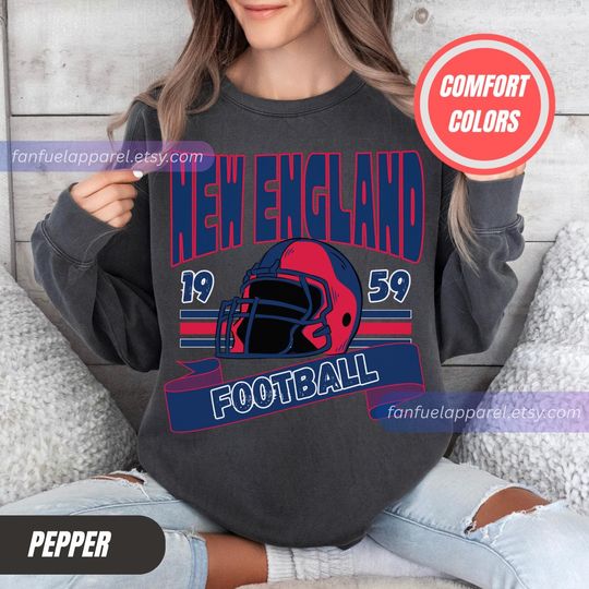 Discover New England Football Vintage Style Comfort Colors Sweatshirt,The Pats T-Shirt,Vintage New England Fan Gift Crewneck,Patriots Sweatshirt FS30