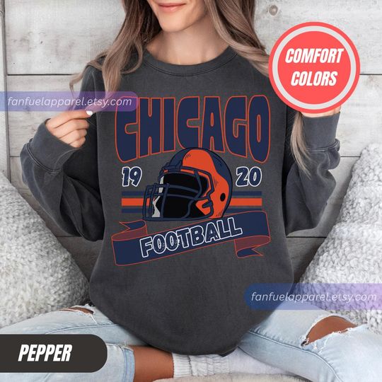 Chicago Football Team Vintage Sweatshirt, Football Sweatshirt, Football Fan Gifts