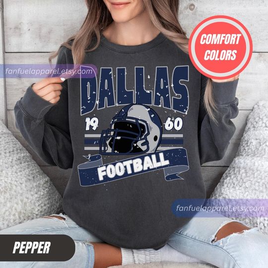 Discover Dallas Football Team Cowboy Vintage Sweatshirt, Football Sweatshirt, Football Fan Gifts