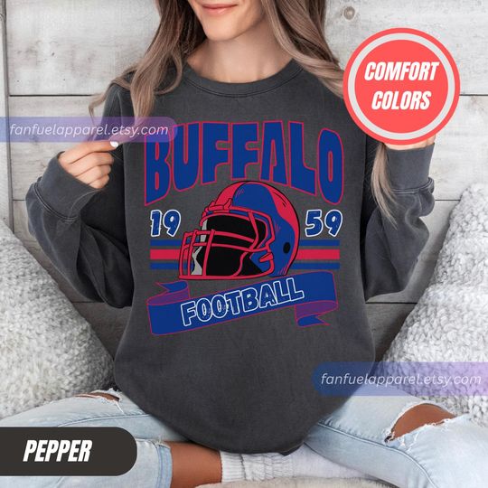 Buffalo Football Team Bills Vintage Sweatshirt, Football Sweatshirt, Football Fan Gifts