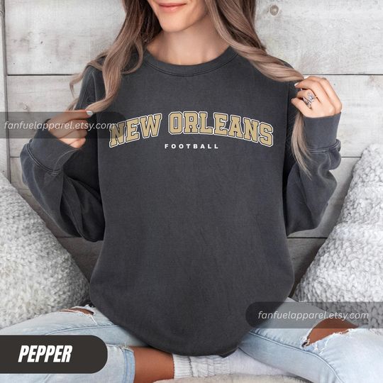 Discover New Orleans Football Team Saint Vintage Sweatshirt, Football Sweatshirt, Football Fan Gifts