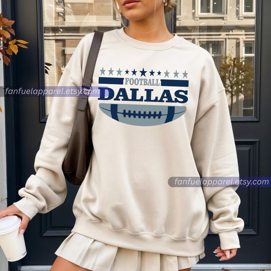 Discover Dallas Football Team Cowboy Vintage Sweatshirt, Football Sweatshirt, Football Fan Gifts